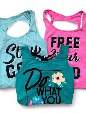 Set of 3 Justice Athletic Tops Size 14/16